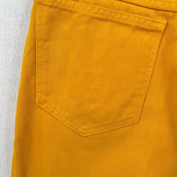 RODIN Vintage Y2K 80s 90s Pleated Denim Shorts Womens Small 27 Mustard Yellow - Picture 10 of 16